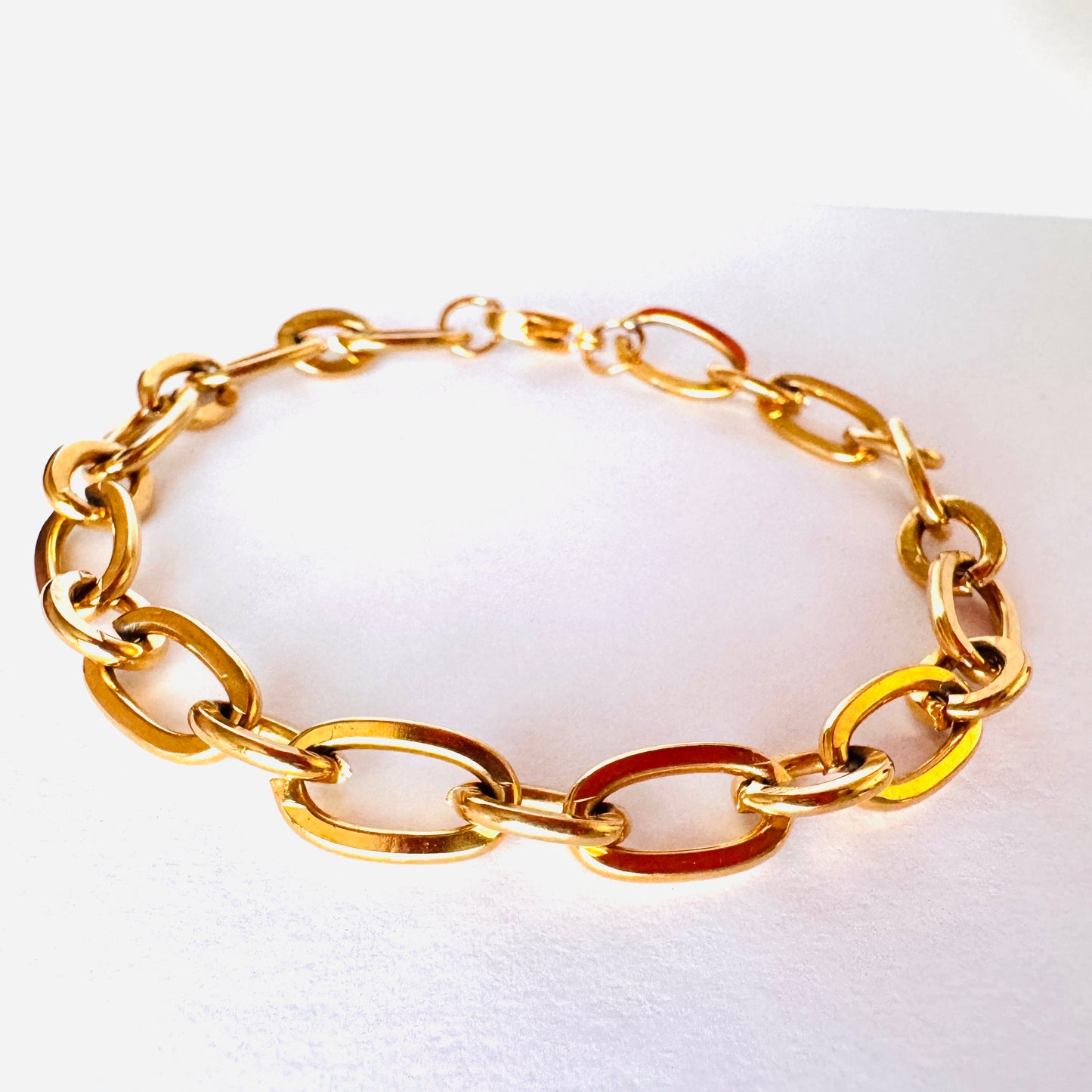 18k Plated Stainless Steel Bracelets -Dainty Paperclip