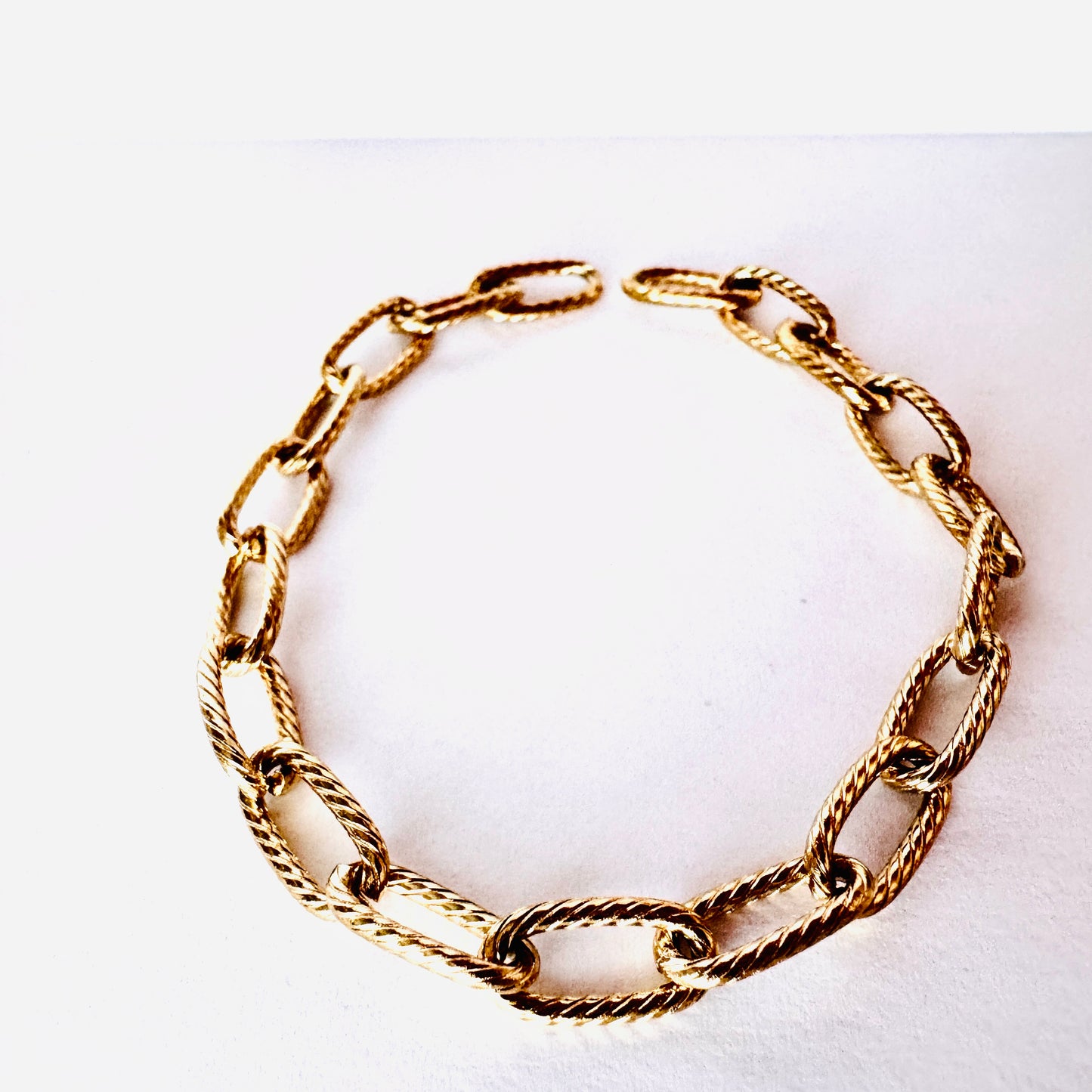 18k Plated Stainless Steel Bracelets -Dainty Paperclip